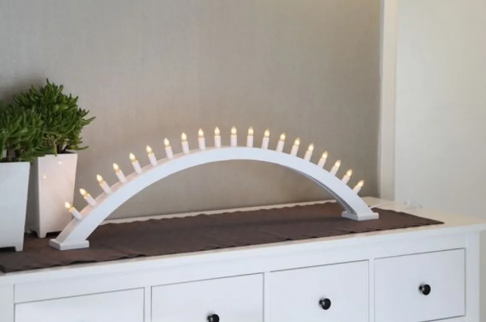 Ljusstake 'Kulle' - Vit