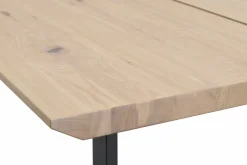 Matbord 'Melville' 210x95cm - Vitpigmenterad Ek/Svart