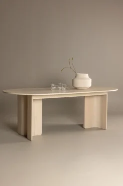 Matbord 'Tranemo' Ovalt 220x100x75cm - Vit