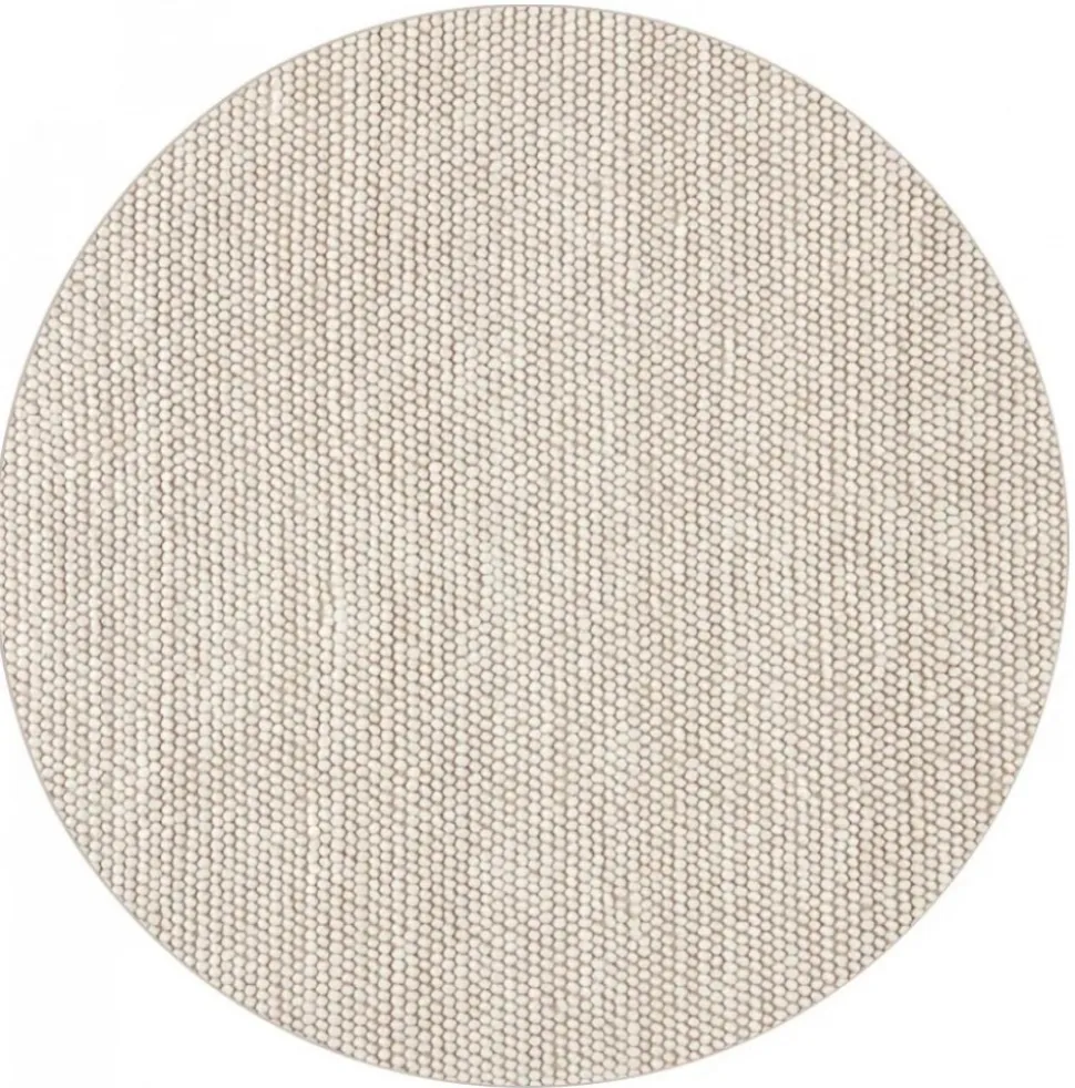 Rund matta 'Avafors' - Beige