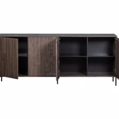 Sideboard ‘New Gravure’ 200 cm - Mörkbrun/Svart