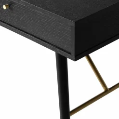 Skrivbord 'Lux' - Svart/Mässing