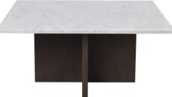 Soffbord 'Brooksville' 90x90cm - Vit/Brun