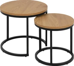 Soffbord 'Spiro' - Natur/Svart