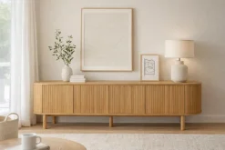 Tv-bänk 'Myshult' 200x55cm - Natur