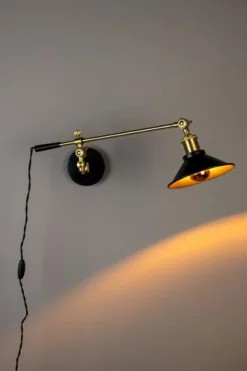 Vägglampa 'Penelope' - Svart