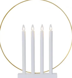 Adventsljusstake 'Glory' - Vit/Guld