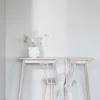 Avlastningsbord 'Yumi' 120x40cm - Vitpigmenterad ek