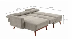 Bäddsoffa 'Texas' - Beige
