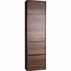 Bokhylla 'Colin' 60x210 - Valnöt/Svart