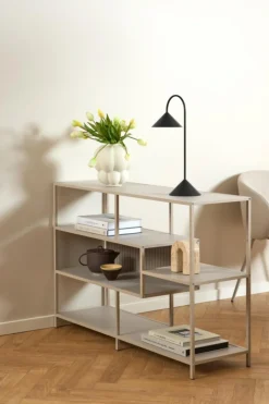 Bokhylla 'Seaford' 114x78cm - Grå