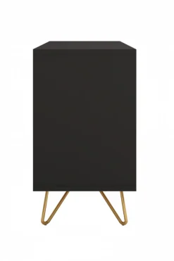 Byrå 'Elle' 120x70 - Svart/Mässing