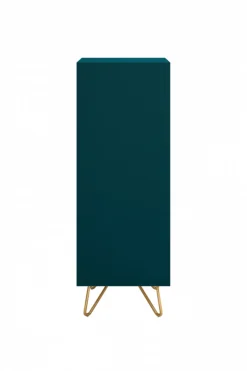 Byrå 'Elle' 45x110 - Turkos/Mässing