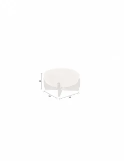 Fotpall 'Emilius' - Beige