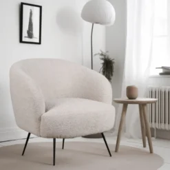 Fåtölj 'Capri' - Beige/Bouclé