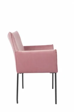 Fåtölj 'Dion' - Sammet/Rosa