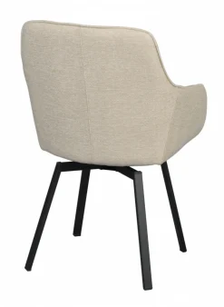 Karmstol 'Alison' - Ljusbeige/svart