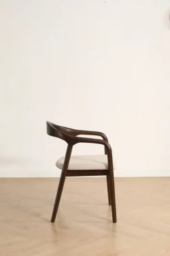 Karmstol 'Aspa' - Mörkbrun/Beige