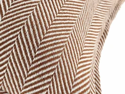 Kuddfodral 'Denisa Fishbone' 45x45cm - Brun/vit