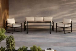 Loungeset 'Vico' - Svart