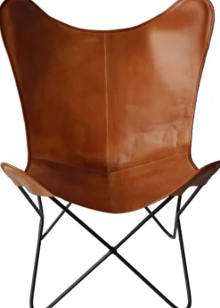 Loungestol Vintage - Läder/Järn