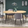 Matbord 'Colorado' 120-160cm - Natur/svart