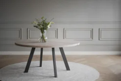 Matbord 'Fred' Runt 160cm - Vitpigmenterad