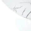 Matbord 'Lorca' Runt 80cm - Marmor/Vit