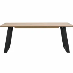 Matbord 'Melville' 210x95cm - Vitpigmenterad Ek/Svart