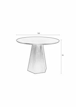Matbord 'Pilar' Runt 100cm - Svart
