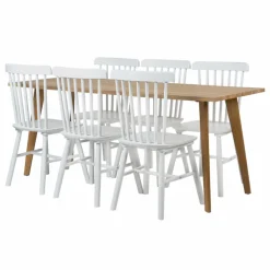 Matgrupp 'Nordisk Elsa' - 1 Bord & 6 Stolar