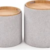 2-pack Sittpuff/Sidobord 'Aviko' - Grå