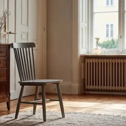 Pinnstol 'Elsa' - Mörkgrå/Silvergrå