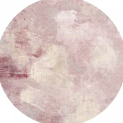 Rund matta 'Mogoro' 240cm - Rosa
