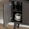 Sideboard 'Filippa' 122x85cm - Mörk ek