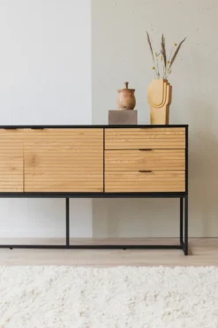 Sideboard 'Line' - Ek/Svart