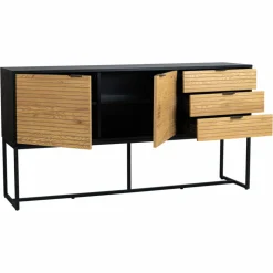 Sideboard 'Line' - Ek/Svart