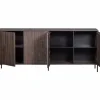 Sideboard ‘New Gravure’ 200 cm - Mörkbrun/Svart