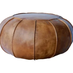 Sittpuff Vintage  - Återvunnet läder