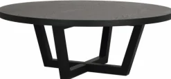 Soffbord 'Boxford' Runt 110cm - Svart ek