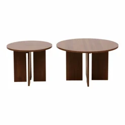 Soffbord 'Créme' Runt 75cm - Valnöt