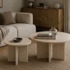Soffbord 'Créme' Runt 55 cm - Vitpigmenterad