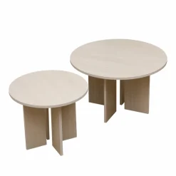 Soffbord 'Créme' Runt 55 cm - Vitpigmenterad