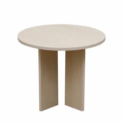 Soffbord 'Créme' Runt 55 cm - Vitpigmenterad