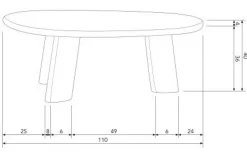 Soffbord 'Roundly' - Valnöt