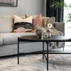 Soffbord 'Skye' Runt 89cm - Svart