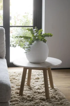 Soffbord 'Taransay' Runt 60cm - Beige/Vitpigmenterad