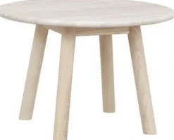 Soffbord 'Taransay' Runt 60cm - Beige/Vitpigmenterad