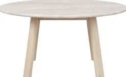 Soffbord 'Taransay' Runt 90cm - Beige/Vitpigmenterad