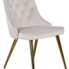 Stol 'Elverum Deluxe' - Beige/Mässing